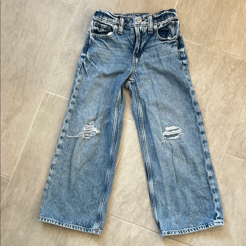GAP Kids Blue Distressed Jeans “Low Stride”